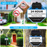 OOSSXX Solar Power Deck LED Light Clip-On Yard Security Sign Spotlight (Large Capacity Battery, Max14 Hours Working)...