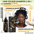 Black Hair Dye Shampoo, 3 in 1 Hair Shampoo,Easy to Use,Long Lasting...