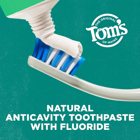 Tom's of Maine Wicked Fresh! Natural Fluoride Anticavity Toothpaste, Cool Peppermint, 3 Pack, 4.0oz...