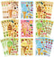 Ice Cream Party Kids Sticker Sheets, 36 Sheets Build Your Own Stickers, Mix And Match Ice Cream Decals Stickers, DIY Crafts Stickers Face Stickers...