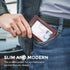 RFID Blocking Front Pocket Minimalist Slim Leather Bifold Wallet Credit Card Case Holder ID Window...