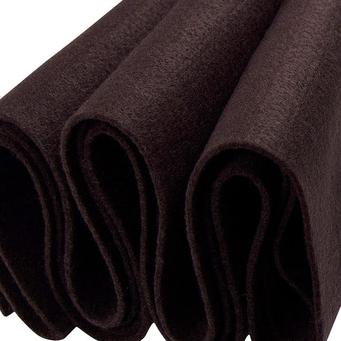 Felt Fabric | 36"X 36" inches Wide & 1.6mm Thick Brown Fabric| Non-Stiff, Soft Fabric Material | Felt Fabric by The Square | Soft Felt Roll for Cr...