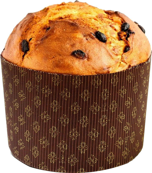 Pastry Chef's Boutique Deluxe Corrugated Panettone Paper Pan Mold - Large - 1 Kg - 6-5/8" x 4-5/16" - Pack of 6...