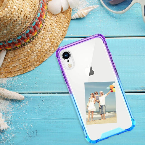 SALAWAT iPhone Xr Case, Clear Slim Anti Scratch Protective Cover with Reinforced Corners - TPU Bumper Shockproof - Blue Purple...