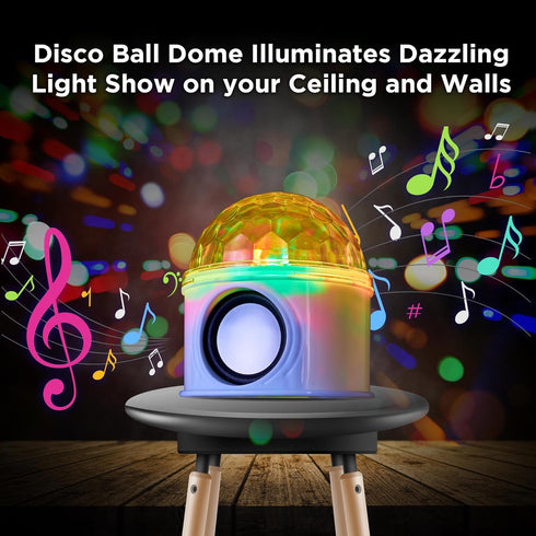 SKYLAR Disco Ball Speaker: 6 Light Modes, Bluetooth Connectivity, HiFi Audio, USB Powered – Perfect for Parties, Birthdays, Weddings – Illuminates...