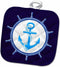 3D Rose Nautical Artwork-Anchor-Décor. White-Blue and Navy. Ocean-Sea Pot Holder, 8 x 8...