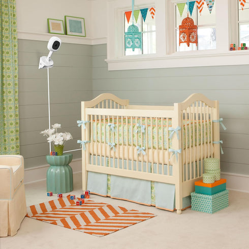 iTODOS Adjustable Angle Wall Mount Bracket Compatible with Nanit Pro Smart Baby Monitor & Flex Stand, Aluminum Alloy Material -White...