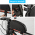 Bike Top Tube Bag Waterproof Bicycle Front Frame Bag Top Tube Bike Pouch for Road Mountain Bicycle Outdoor Cycling Travel Hiking...