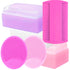 Cradle Cap Treatment Kit for Baby Girl | Baby Cradle Cap Brush for Babies - Baby Bath Essentials | Cradle Cap Comb & Baby Bath Sponge (Pink 6-Pack...