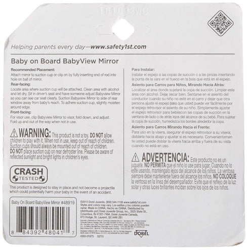 Safety 1st 48919/224 Baby on Board Front or Back Babyview Mirror...