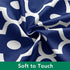 Biscaynebay Extra Long Textured Fabric Shower Curtains 72" W x 84" L, Navy Morocco Pearl Printed Hotel Spa Luxury Decorative Bathroom Curtain Mach...