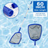 Pool Skimmer Net - 5 Foot Pool Net with 5 Connecting Aluminum Pole Sections...