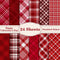 Whaline 24 Sheets Valentine Pattern Paper Red Buffalo Plaid Scrapbook Specialty Paper Double Sided Decorative Craft Paper For DIY Card Making Phot...