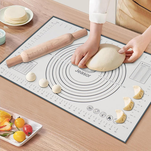 3 PCS Silicone Baking Mat Set, Silicone Bread Sling for Dutch Oven, Reusable Sourdough Bread Baking Supplies, Non-Stick and Easy Clean, with Long ...