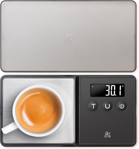 Greater Goods Digital Espresso & Coffee Scale - 750 x 0.1g, Mini Scale with 6 Units for Jewelry, Coins, Herbs, Food and Small Precise Things...