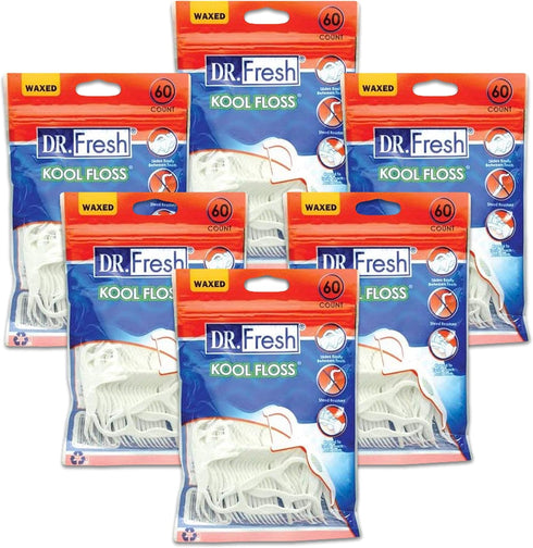 Dr. Fresh Kool Floss Picks 60 Count (6 Packs, 360 Counts)...