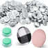 100 Sets Cover Buttons Kit with Tools Size Buttons to Cover Self Cover Buttons with Wire Backs DIY Fabric Cloth Cover Buttons (Size 45/1.1 Inch)...