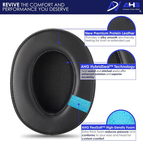 Premium Replacement WH-H900N Ear Pads/MDR-100ABN Ear Pads Cushions Compatible with Sony WH-900N and Sony MDR-100ABN Headphones (Black). Premium Pr...