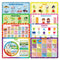 Mifoci 8 Pcs Educational Preschool Placemat Set for Kids Reusable Washable Non Slip Placemats for Dining Table Plastic Learning Mats for Nursery K...