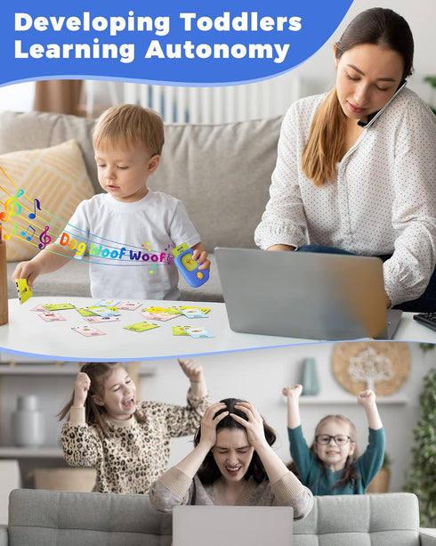 KOKODI Toddler Toys - Talking Flash Cards for Boys 2 3 4 5 Year Old Birthday Gifts, Autism Speech Therapy Toys for Autistic Children, Learning Toy...