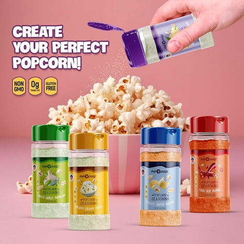 Popcorn Seasoning Variety Pack, 5 Gourmet Popcorn Flavoring Kit 2.5 OZ, Non-GMO Gluten Free Essential Movie Night Supplies Popcorn Gift Movie Thea...