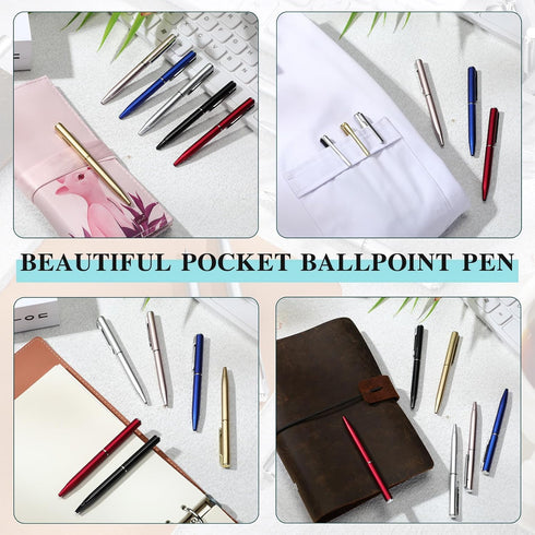 Teling 72 Pcs Small Ballpoint Pen Mini Pens Bulk 4 Inch Short Small Pens Tiny Pen Ink Ballpoint Pens for Notebook Pockets Signature Notepads Schoo...