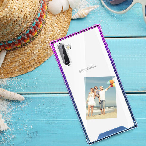 SALAWAT Galaxy Note 10 Case, Clear Galaxy Note 10 Case Cute Gradient Slim Phone Case Cover Reinforced TPU Bumper Shockproof Protective Case for Sa...