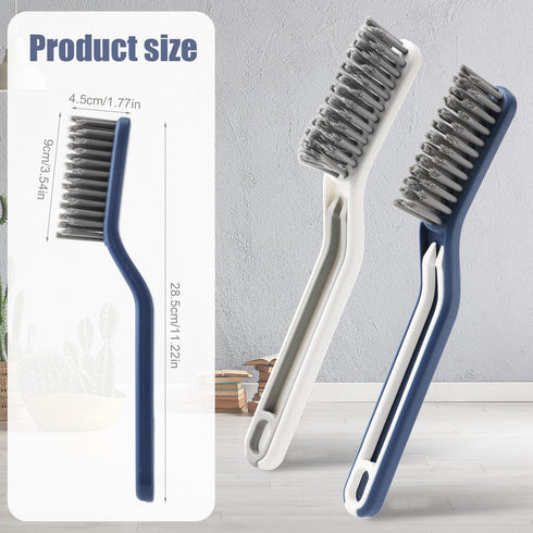2pcs Hard Bristle Crevice Cleaning Brushes, Multifunctional Gap Cleaning Brush Detail Cleaner Tool Scrub Brush for Household Use Kitchens Bathroom...