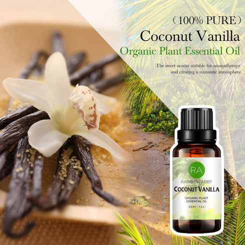 Coconut Vanilla Essential Oil, 100% Pure Diffuser Oil Coconut Vanilla Oil for Diffuser, Massage, Skin Care, Yoga - 30ML...