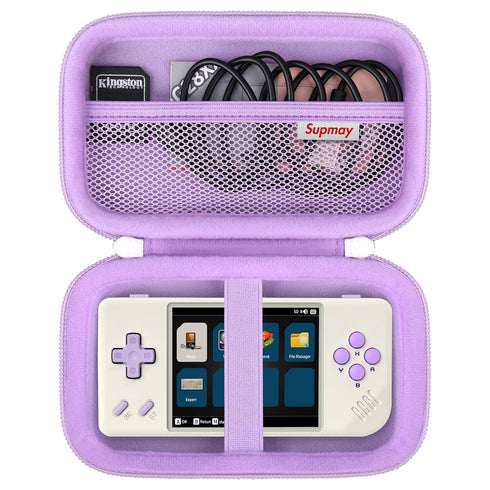 Supmay Hard Carrying Case for RG28XX Retro Handheld Game Console, Retro Game Travel Storage Holder with Mesh Bag for SD Card, USB Charging Cable, ...