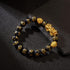 Feng Shui Pixiu Bracelet Good Luck Black Obsidian Wealth Protection Bracelet Can Bring Luck and Prosperity Buddha Beads Elastic Bracelet for Women...