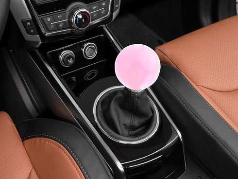 Abfer Round Ball Shift Knob Car Gear Stick Shifter Knobs Shifting Lever Replacement Fit Most Automatic Manual Transmission Vehicles (Pink)...