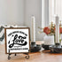 Home Decor Wood Sign, This House Runs On Love Laughter Wood Sign, 5x5IN Wooden Sign Comes With Iron Stand, Perfect For Home Kitchen Tabletop Desk ...
