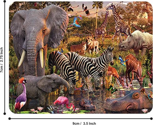 3D LiveLife Magnet - Waterhole from Deluxebase. Lenticular 3D Wild Animal Fridge Magnet. Magnetic Decor for Kids and Adults with Artwork Licensed ...