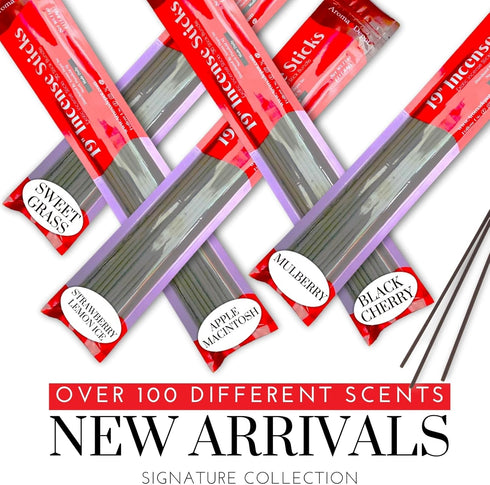 Aroma Depot Baby Powder 19'' Incense Sticks Jumbo. Approx 27 to 30 Sticks Per Bundle. 19 Inch Extra Large, Each Natural Stick Burns for 3 to 4 Hou...