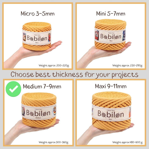 T-Shirt Yarn Fettuccini Zpagetti Style, 7-9 mm Tshirt Yarn for Crocheting, Knitting Yarn Ball, T Yarn Organic, Macrame T-Yarn, Ribbon Yarn 100% Co...