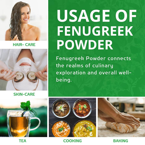 Jiva Organics Organic Fenugreek Powder 7oz Bag - Gluten Free, Non-GMO, Methi Powder, Pure, Raw & Natural - Great As A Spice Or Even For Hair Growt...