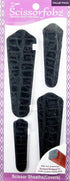 Scissors sheaths by SCISSORFOBZ with ScissorGripper -VALUE PACK-4 sizes- Designer Scissor Covers Holders for embroidery sewing quilting - Quilters...