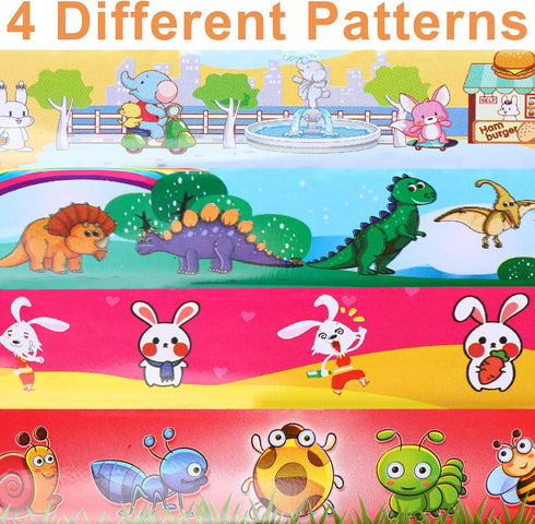 UPINS Harmonica for kids adults Beginners Bulk 4Pcs Armonica Para Ninos Cartoon Printed Key of C 16 Hole Harmonica Toy Musical Instruments Birthda...