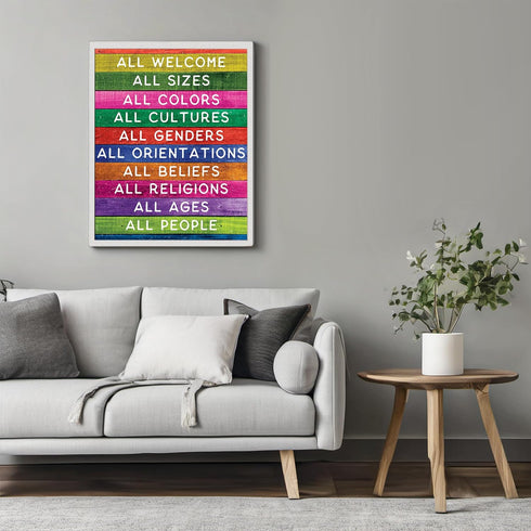 Posterizer 1 pcs-welcome poster for all-Gay & LGBTQ Art-Motivational & Inspirational Art-Gift for Gay, Bi, Lesbian-Gift for Teachers-School and cl...