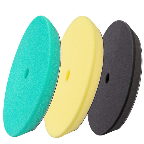 3pcs Polishing Pads for Orbital Sander, Orbital Buffing Pads Hook and Loop Foam Buffer Pad Set for Cutting, Compounding, Polishing and Waxing (5 i...