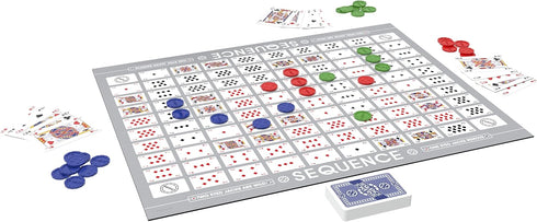 SEQUENCE- Original SEQUENCE Game with Folding Board, Cards and Chips by Jax ( Packaging may Vary ) White, 10.3" x 8.1" x 2.31"...