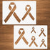 2 Pcs Breast Cancer Raise Awareness Ribbon Stencils A4 Size, Reusable Stencils for Painting on Wood Cloth for Breast Cancer Event 8.3"x11.7"...