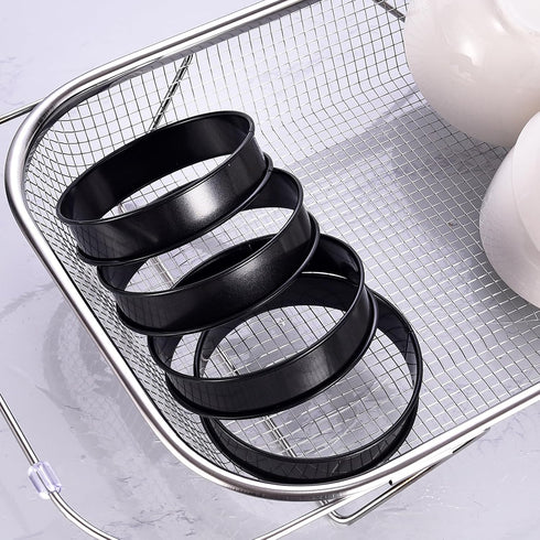 12Pack Crumpet Rings NONSTICK English Muffin Rings - 3.15 Inch Stainless Steel Double Rolled Tart Rings Upgraded Round Metal Baking Cooking Pastry...