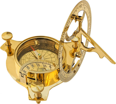 Sundial Compass Solid Brass Sun Dial...