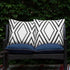 Adabana Outdoor Waterproof Throw Pillow Covers Set of 2 Boho Geometric Pillows Cases for Patio Garden 18 x 18 Inch White...