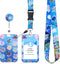 Sea Turtle ID Badge Holder with Lanyard, Marine Life Theme Retractable Badge Reel Clip and Detachable Lanyards with Card Holder Protector for Nurs...