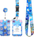 Sea Turtle ID Badge Holder with Lanyard, Marine Life Theme Retractable Badge Reel Clip and Detachable Lanyards with Card Holder Protector for Nurs...
