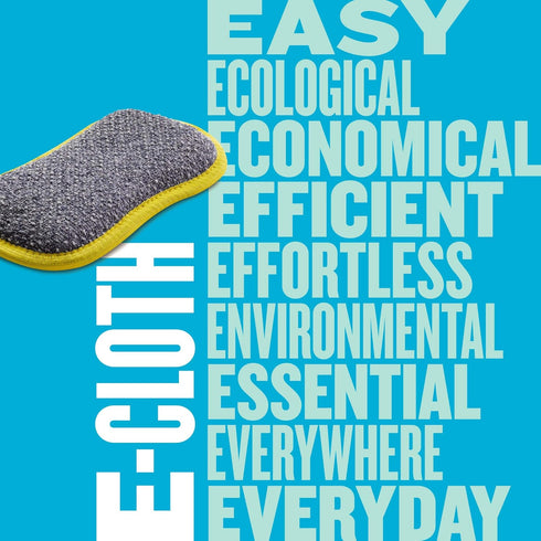 E-Cloth Washing Up Pad, Premium Microfiber Non-Scratch Kitchen Dish Scrubber Sponge, Ideal for Dish, Sink and Countertop Cleaning, 100 Wash Guaran...