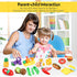 33pcs Cutting Pretend Play Food Toys for Kids Kitchen Set Playset Accessories BPA Free Peel & Cut Toy Food Fruits and Vegetables Toys, Christmas B...